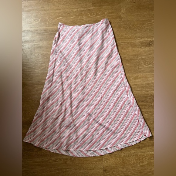 Lane Bryant Pink Striped A-Line Maxi Skirt - Picture 2 of 12
